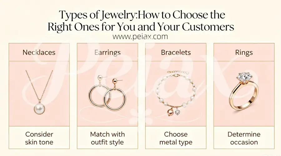 Peiax Article - Types of Jewelry How to Choose the Right Ones for You and Your Customers